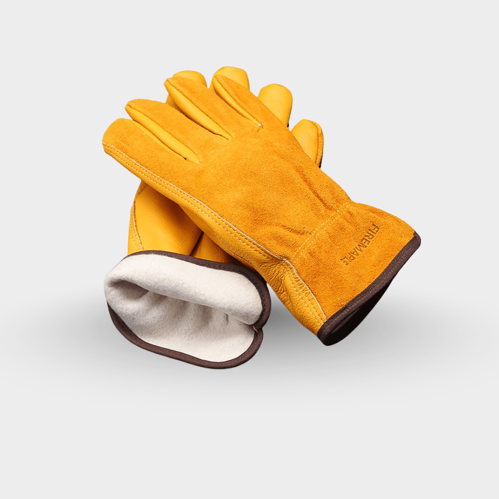 Gingko Cowhide leather Work Gloves – Fire Maple Gingko Cowhide leather Work Gloves – Fire Maple