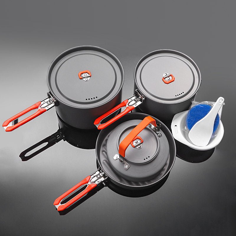 Outdoor Camping Pan Lightweight Works with Campfires Set of 5