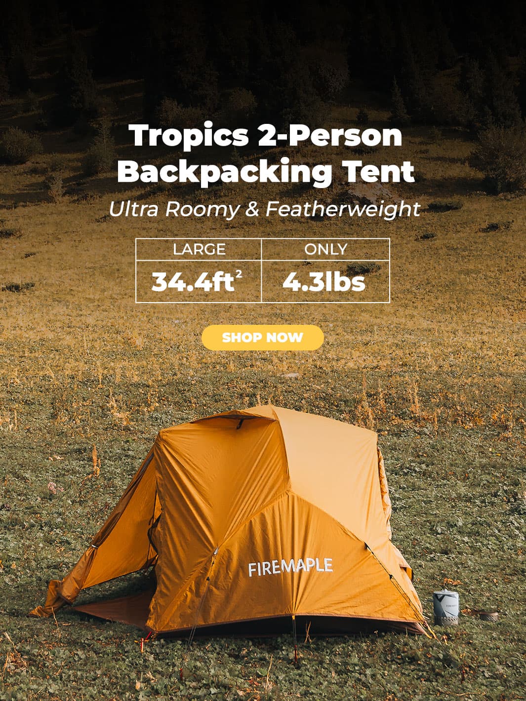Tropics 2-Person Backpacking Tent – Fire Maple