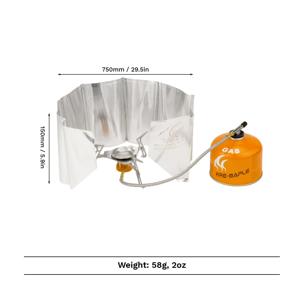 FMW-501 Foldable Windscreen | Remote Stove Wind Protection – Fire