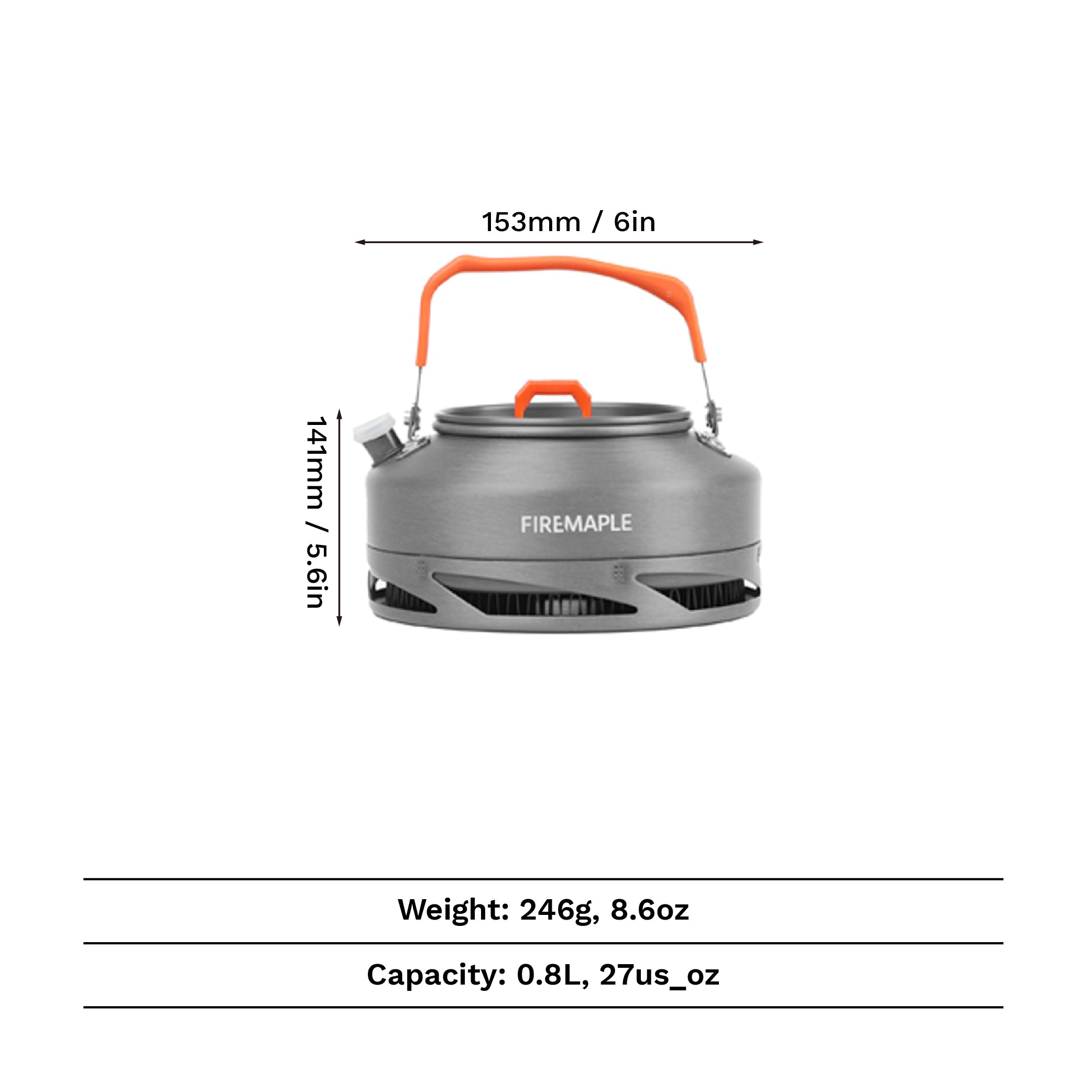 Aluminum Camping Tea Kettle | Campfire Kettle – Fire Maple