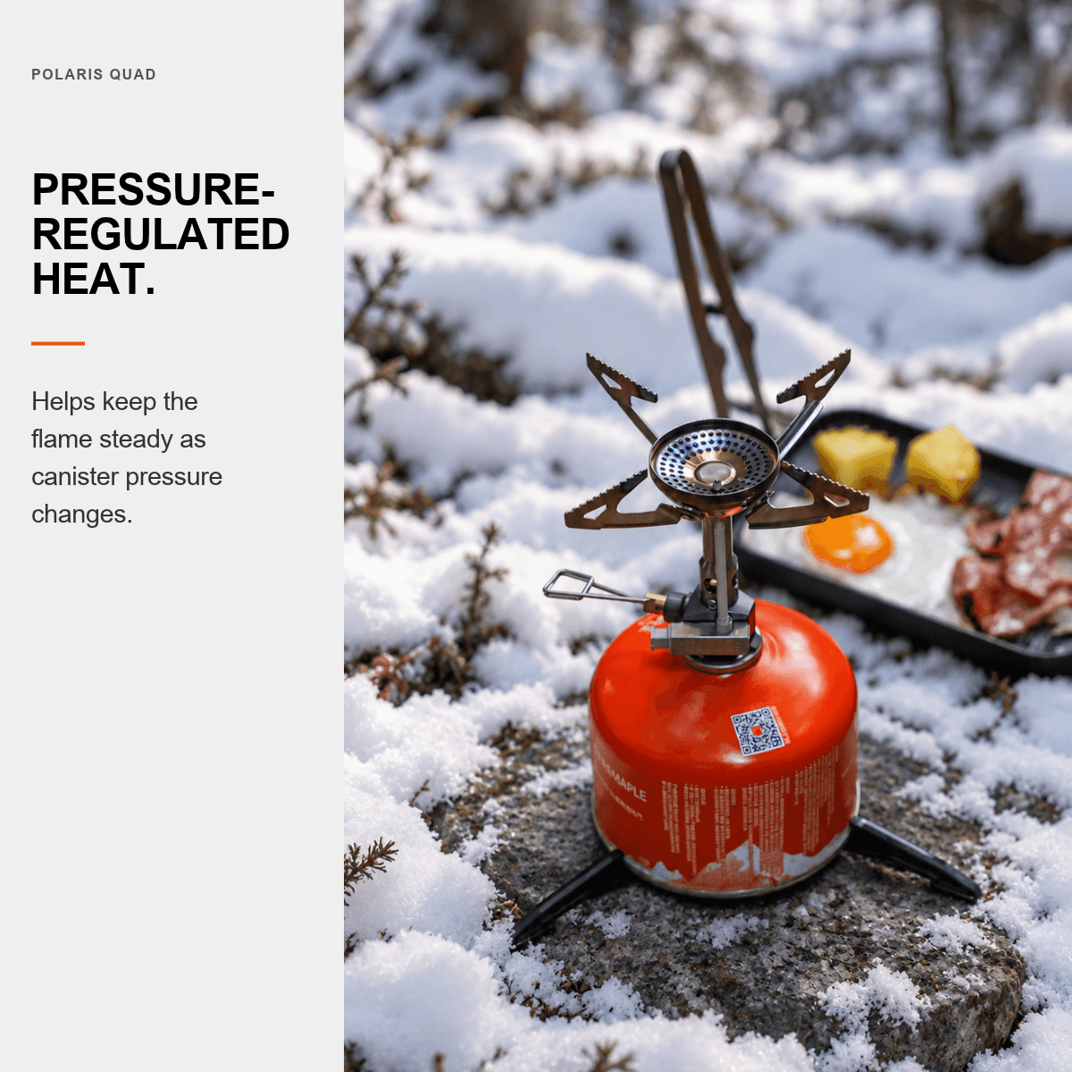 Polaris Quad Pressure-Regulated Backpacking Stove