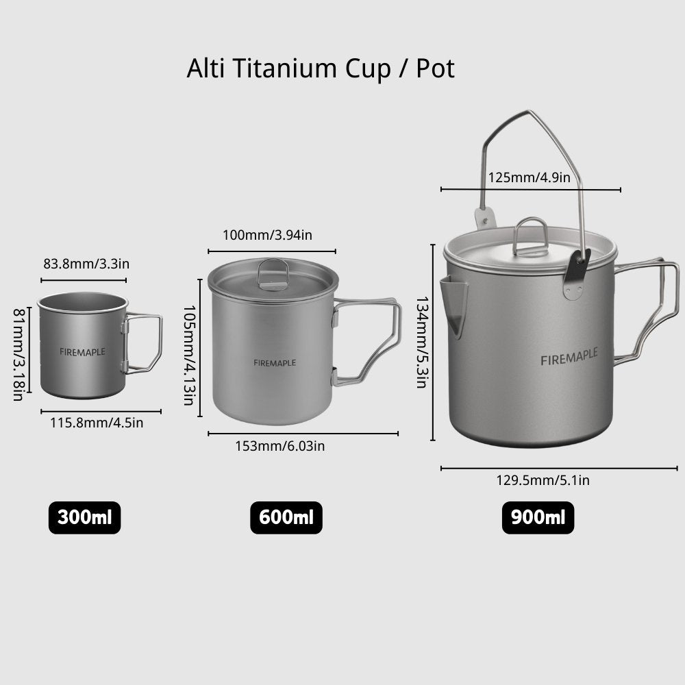 FireMaple Alti: Lightweight Camping Titanium Mug for Backpacking