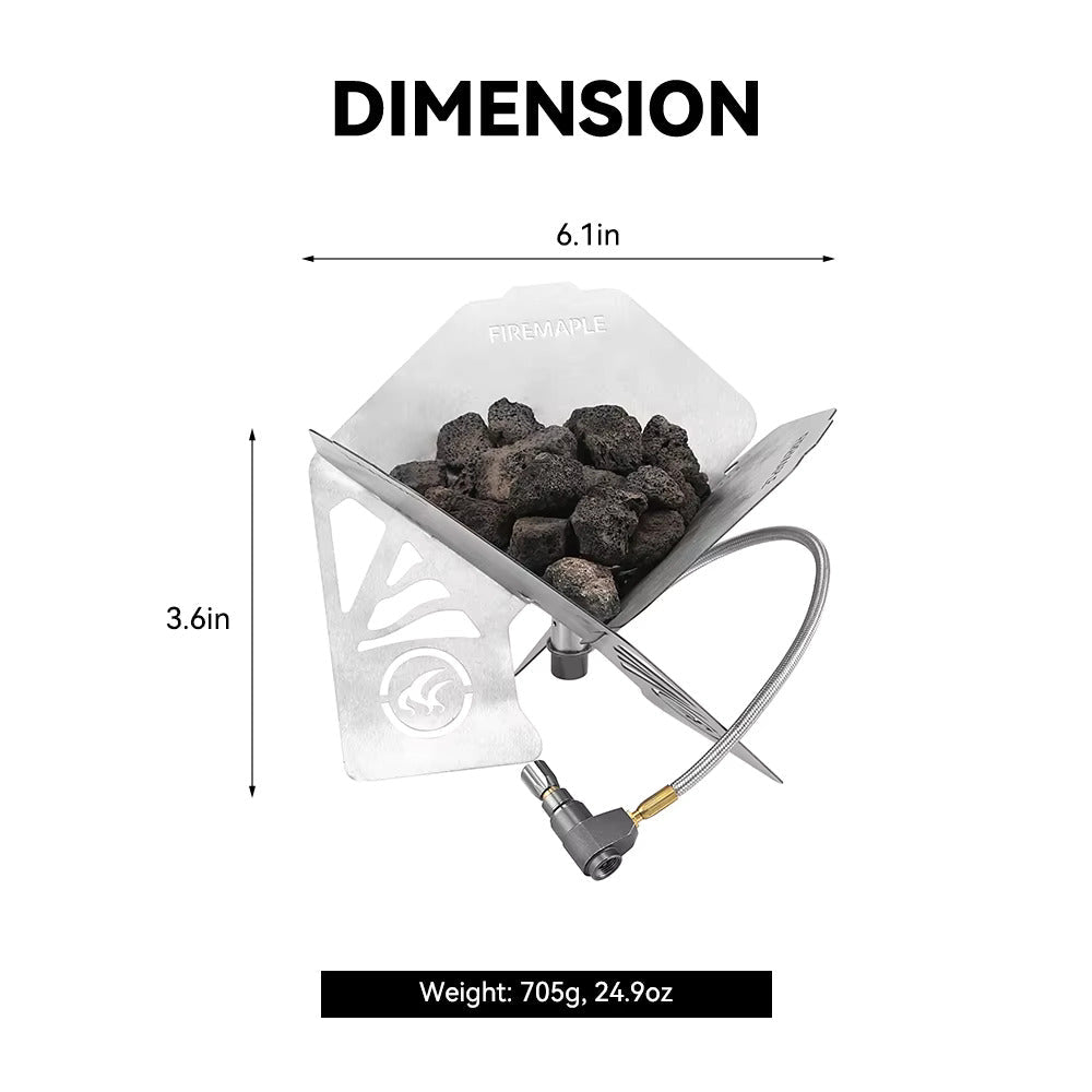 Antarcti Gas Fire Pit - Fire Maple