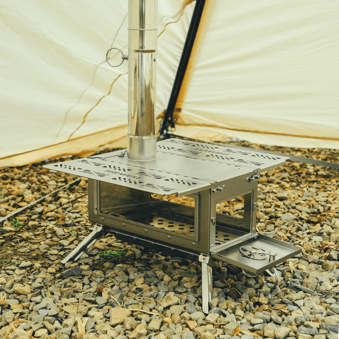 hot tent oven Fire Maple Antarcti Backpacking Stove, Stainless Steel, Compact, Portable, for Winter Use