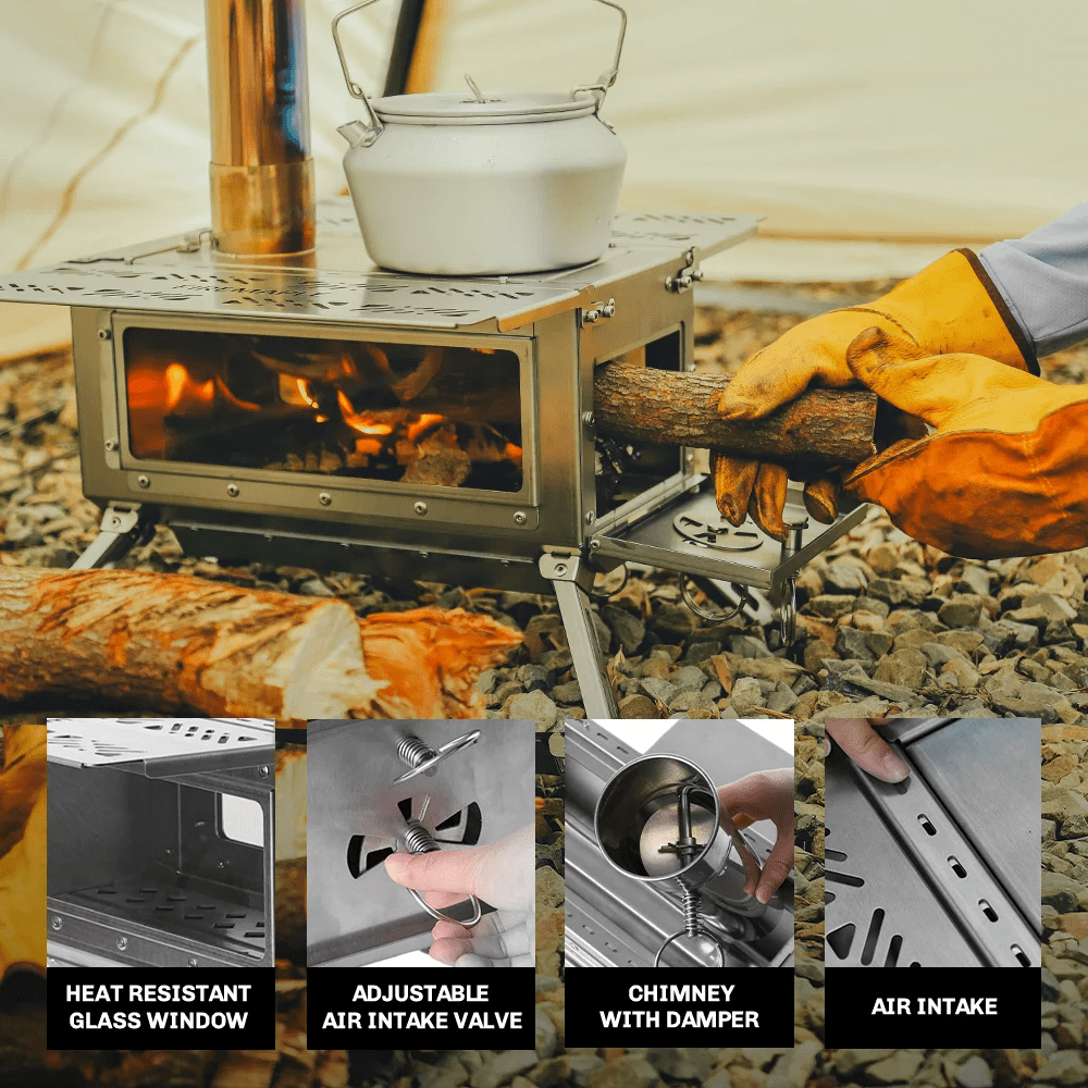 hot tent kaufen Fire Maple Antarcti Backpacking Stove, Stainless Steel, Compact, Portable, for Winter Use