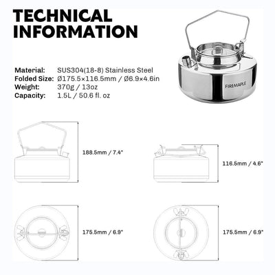 Antarcti Stainless Steel Coffee Kettle - Fire Maple