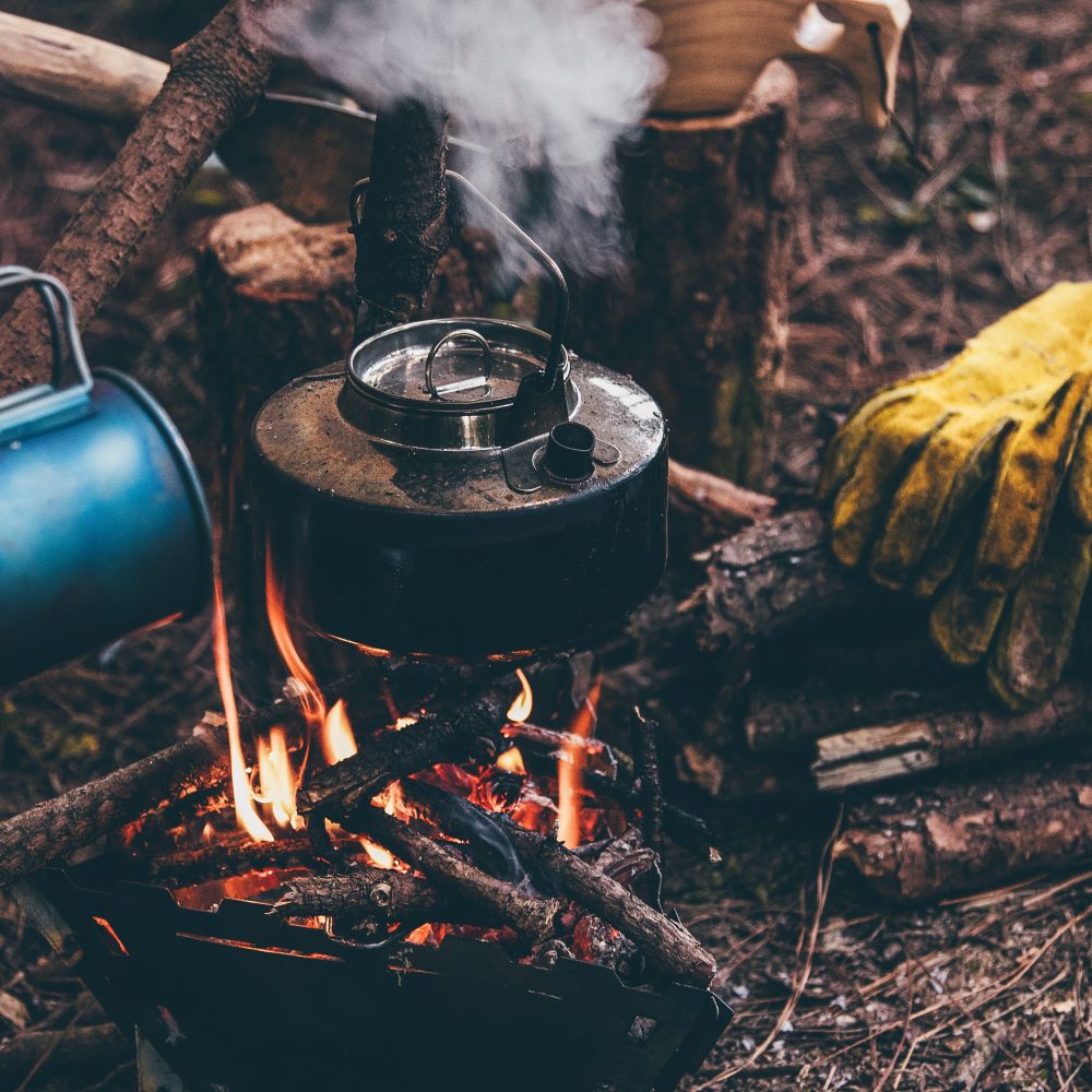 kettle outdoor Lehman's Campfire Cooking Pot or cooking Bulin Camping Kettle, 2.2L Large