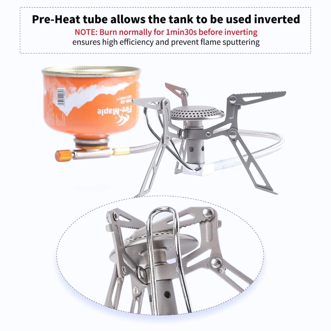 Blade 2 Titanium Backpacking Stove with preheat tube |4.76 oz, 2.8KW - Fire Maple