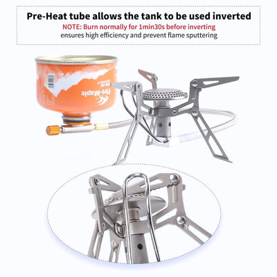 Blade 2 Titanium Backpacking Stove with preheat tube |4.76 oz, 2.8KW - Fire Maple