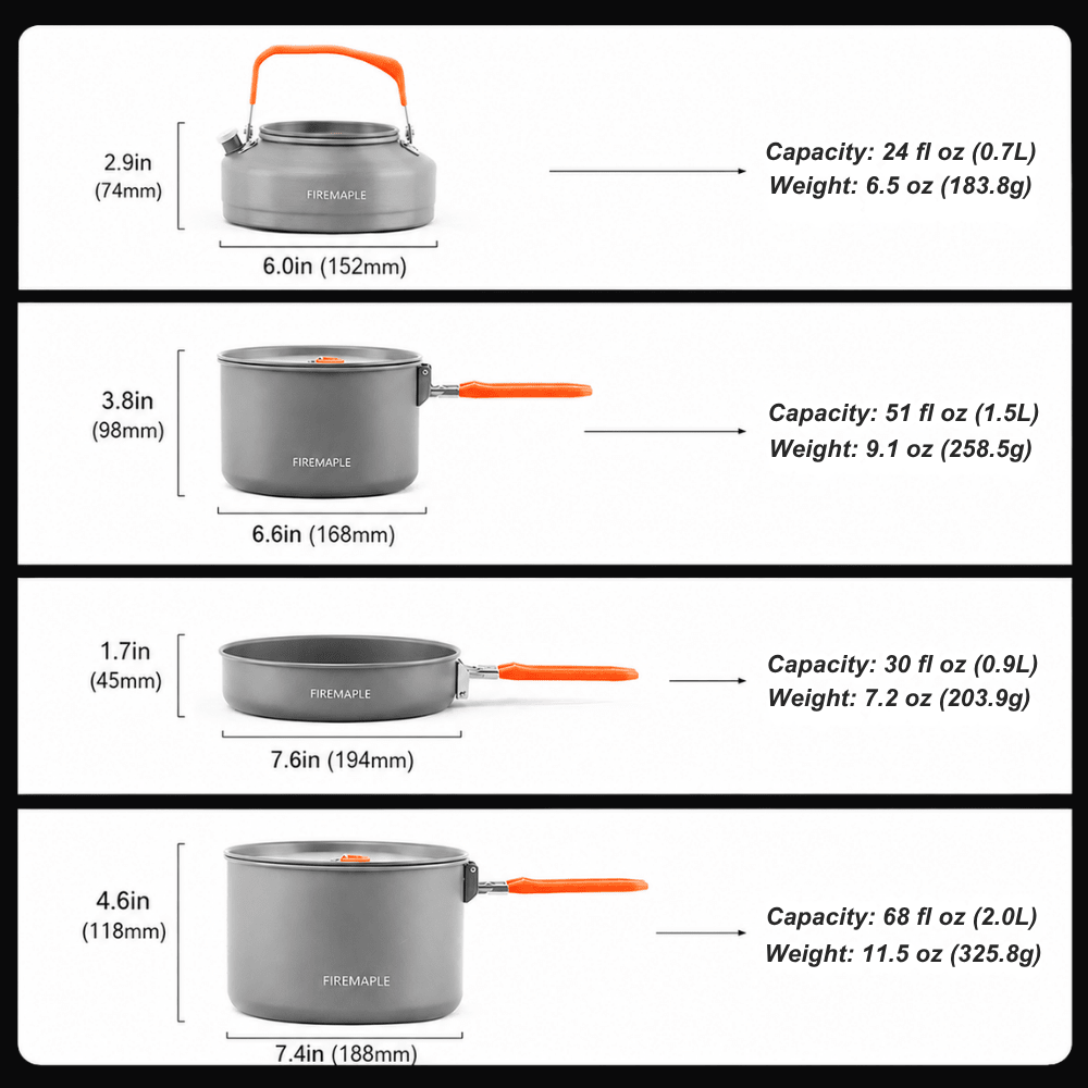 Feast 4 Aluminum Cookware - Fire Maple#color_orange