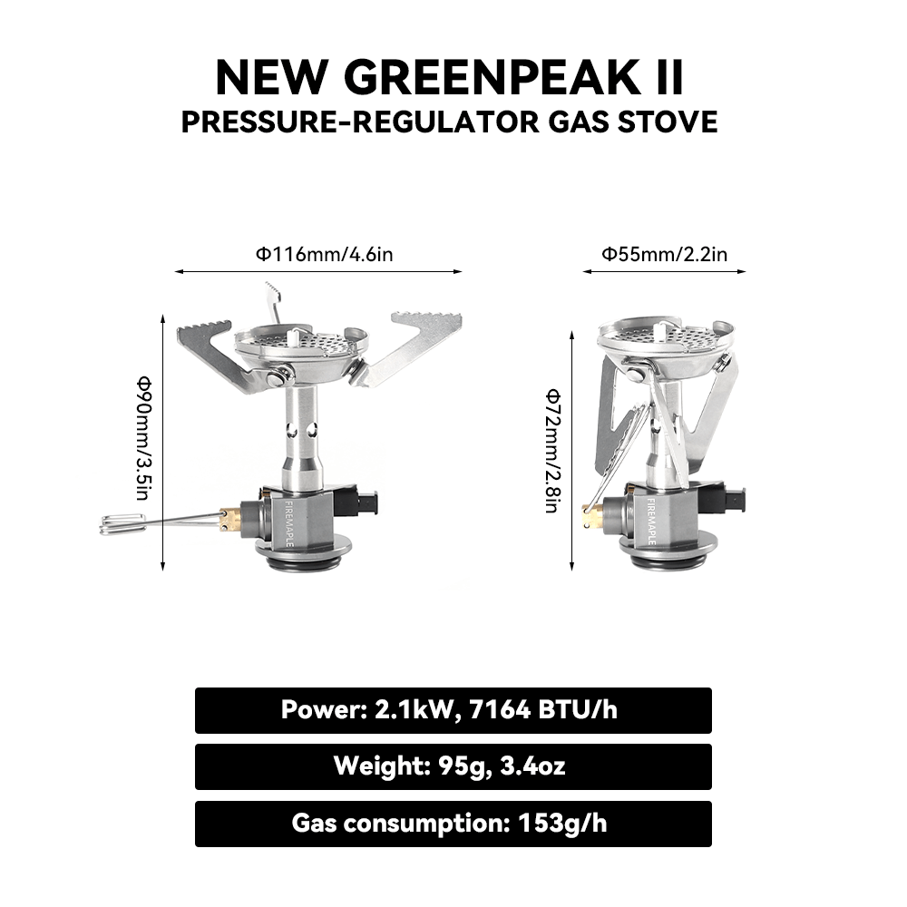 GreenPeak Gas Stove with Electric Ignition - Fire Maple