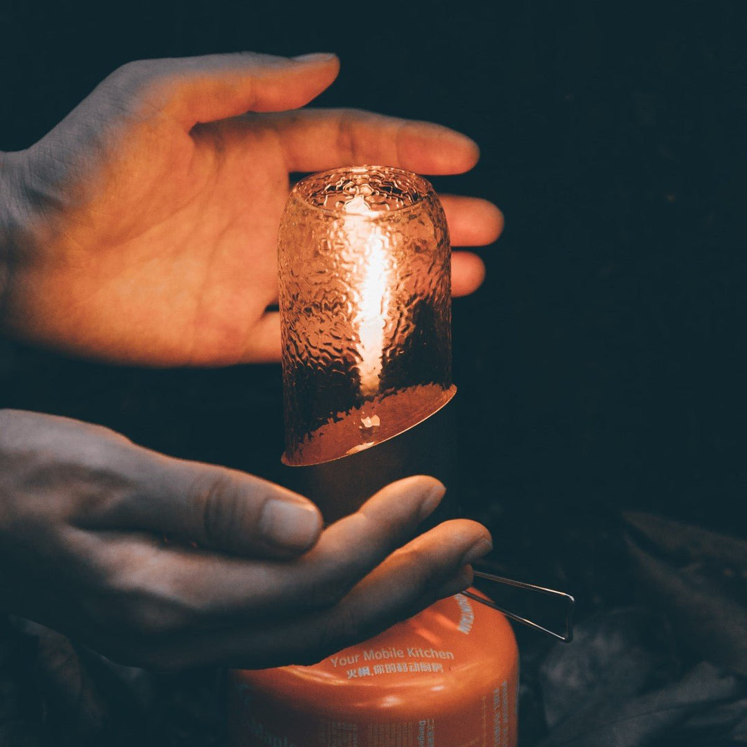 Lantern De Camping Fire-Maple à Gaz - Portable, Verre Borosilicate, Réglable - Parfaite Pour Randonnée Et Urgence