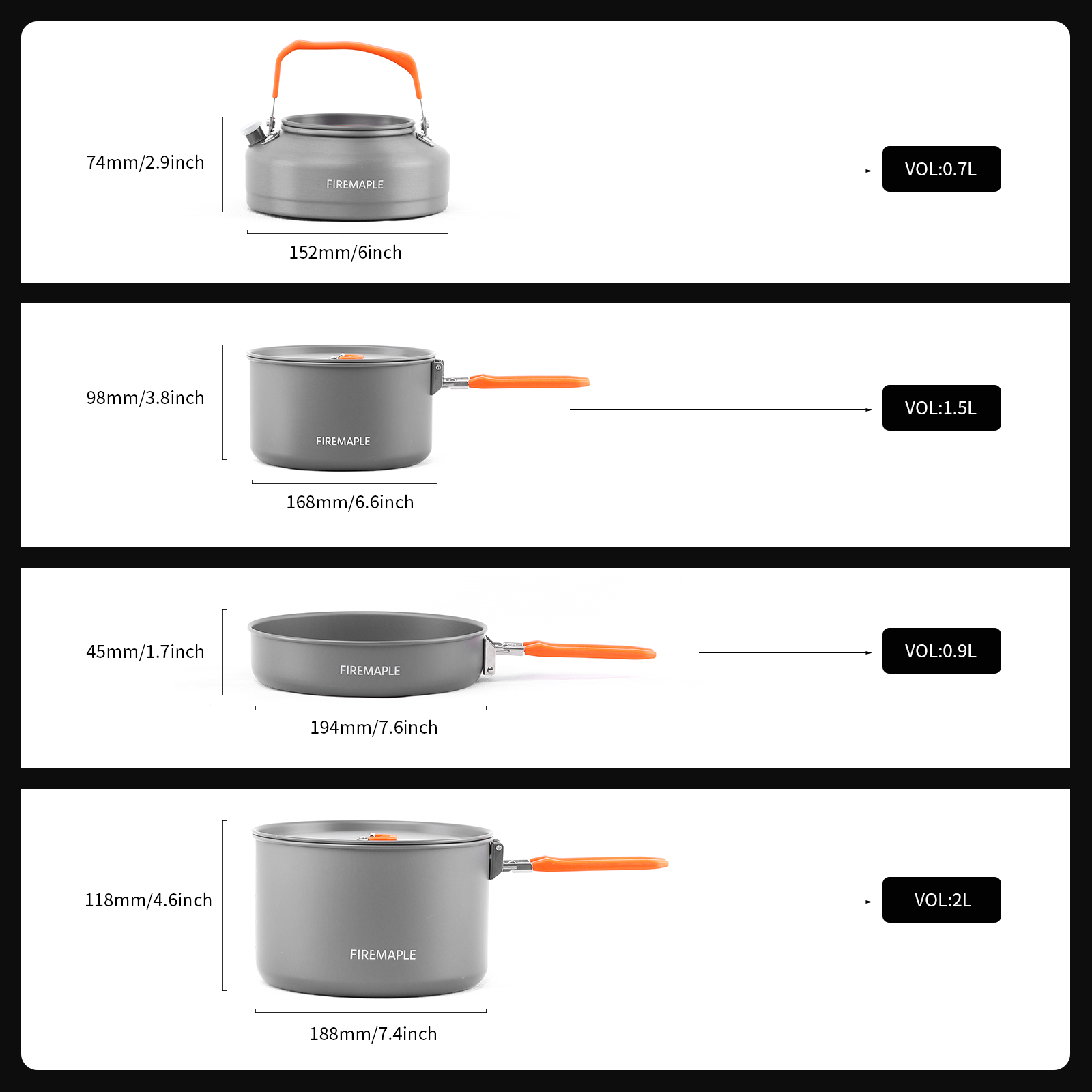 Feast 4 Aluminum Cookware - Fire Maple#color_orange