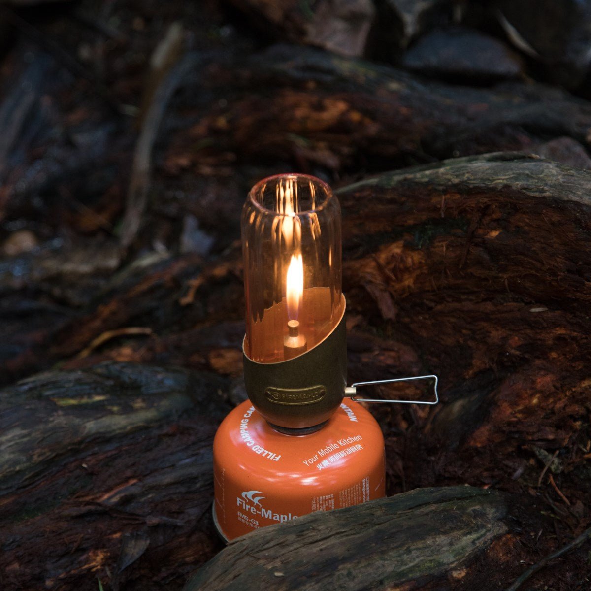 Vintage Copper Orange Gas Lantern - Fire Maple