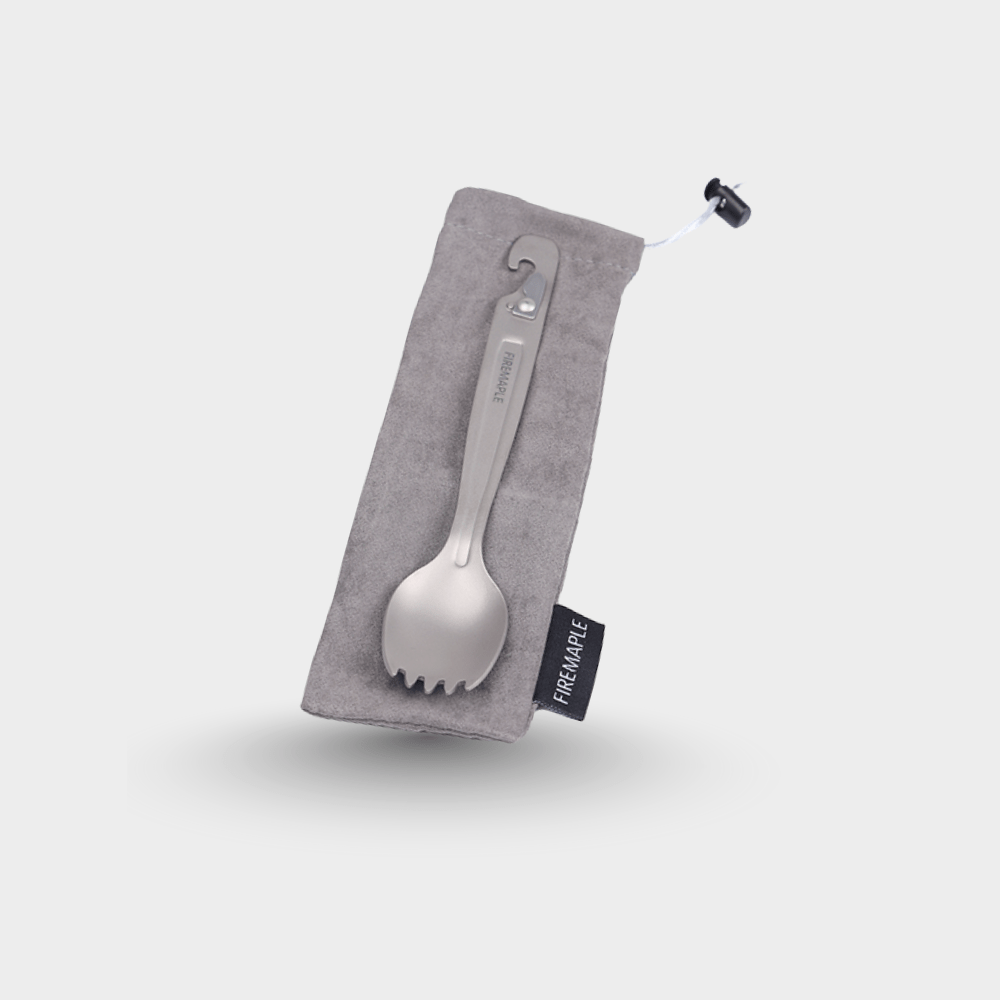 Woodpecker Three - in - one Titanium Spork - Fire Maple
