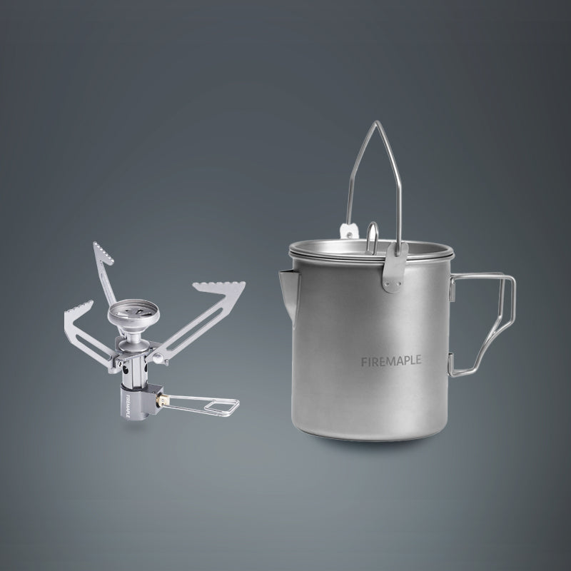 Ultralight Titanium Gas Stove & Pot Set