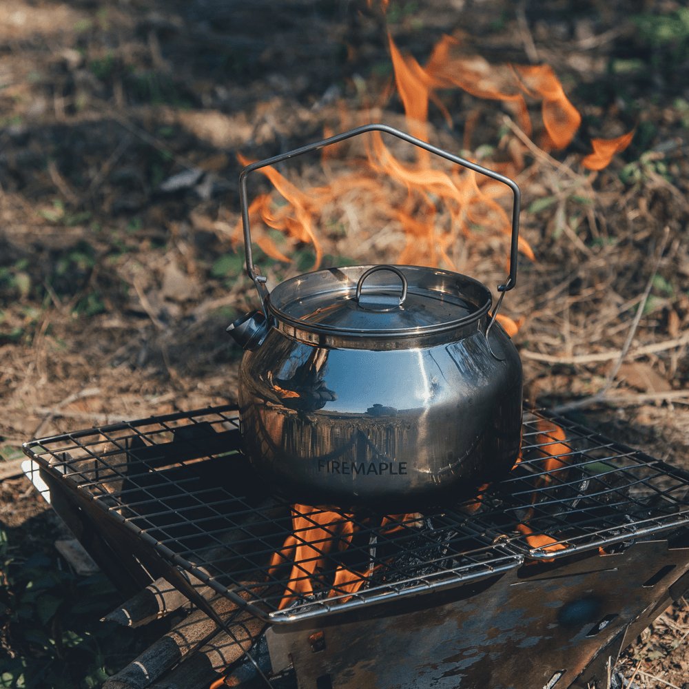 kettle outdoor Antarcti 1.2L Outdoor Stainless Steel Kettle with Canister Storage