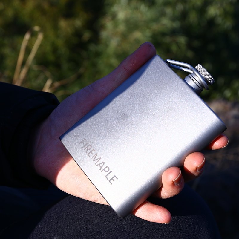 Bacchus Ti Hip Flask - Fire Maple