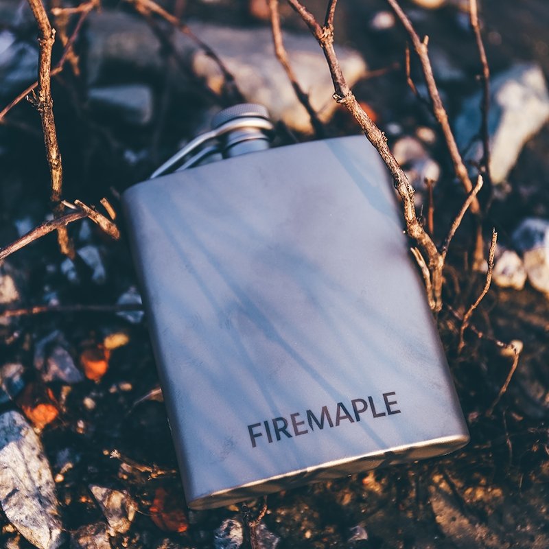 Bacchus Ti Hip Flask - Fire Maple