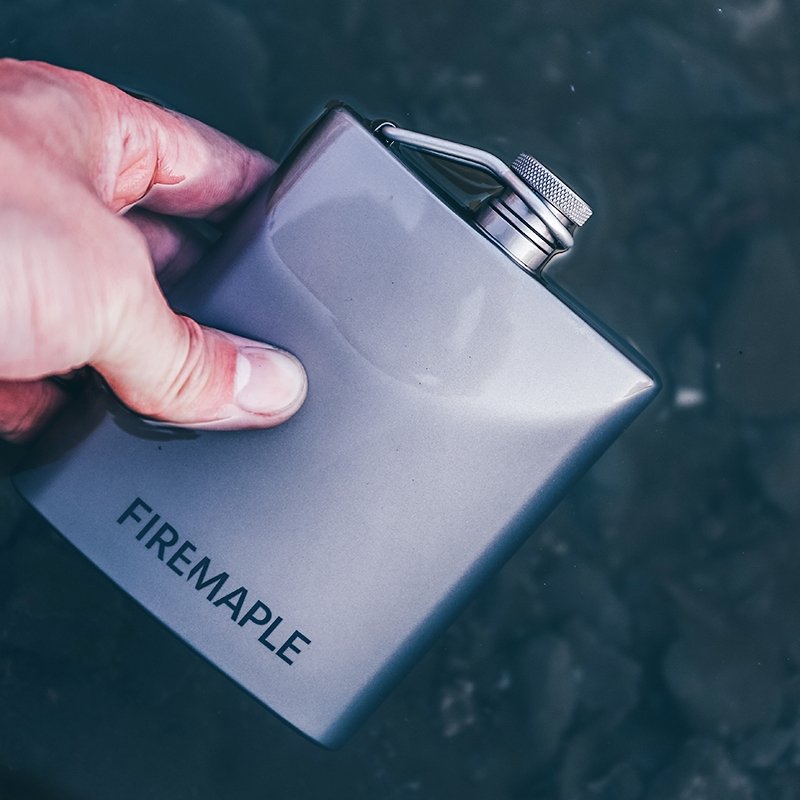 Bacchus Ti Hip Flask - Fire Maple