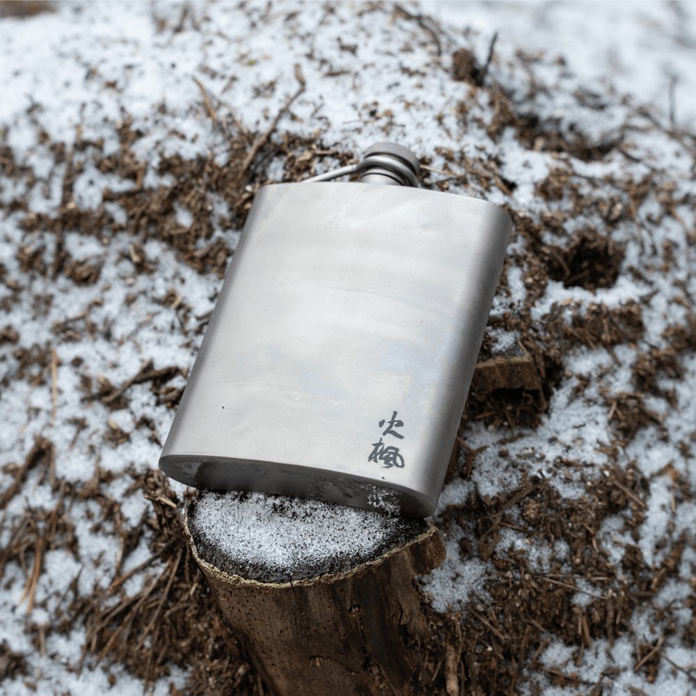 Bacchus Titanium Hip Flask - Fire Maple