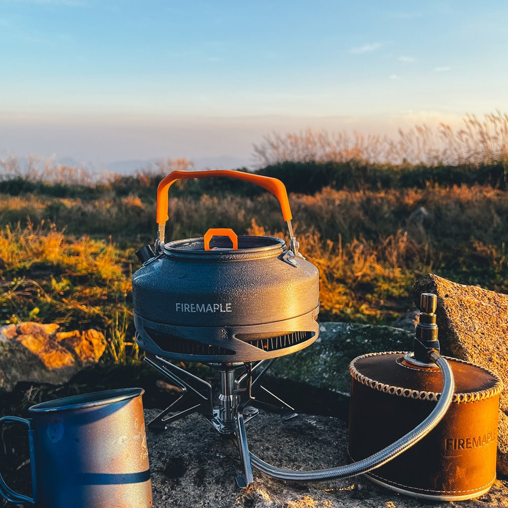 Fire-Maple Feast 2 Camping Cookware Set | Outdoor Cooking kit with Pot  Kettle Pan Bowls and Spatula | Kitchen Utensils for 1 to 3 People  Backpacking