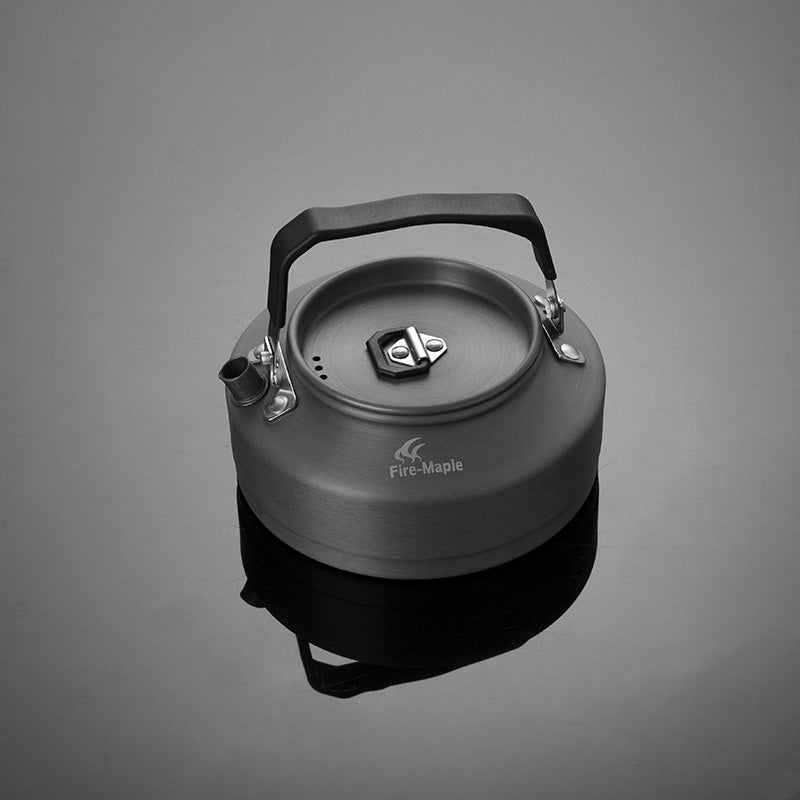 go outdoors travel kettle Fire Maple Feast T3 Camping Kettle, Aluminum, Lightweight, 0.8L, for Backpacking, Black