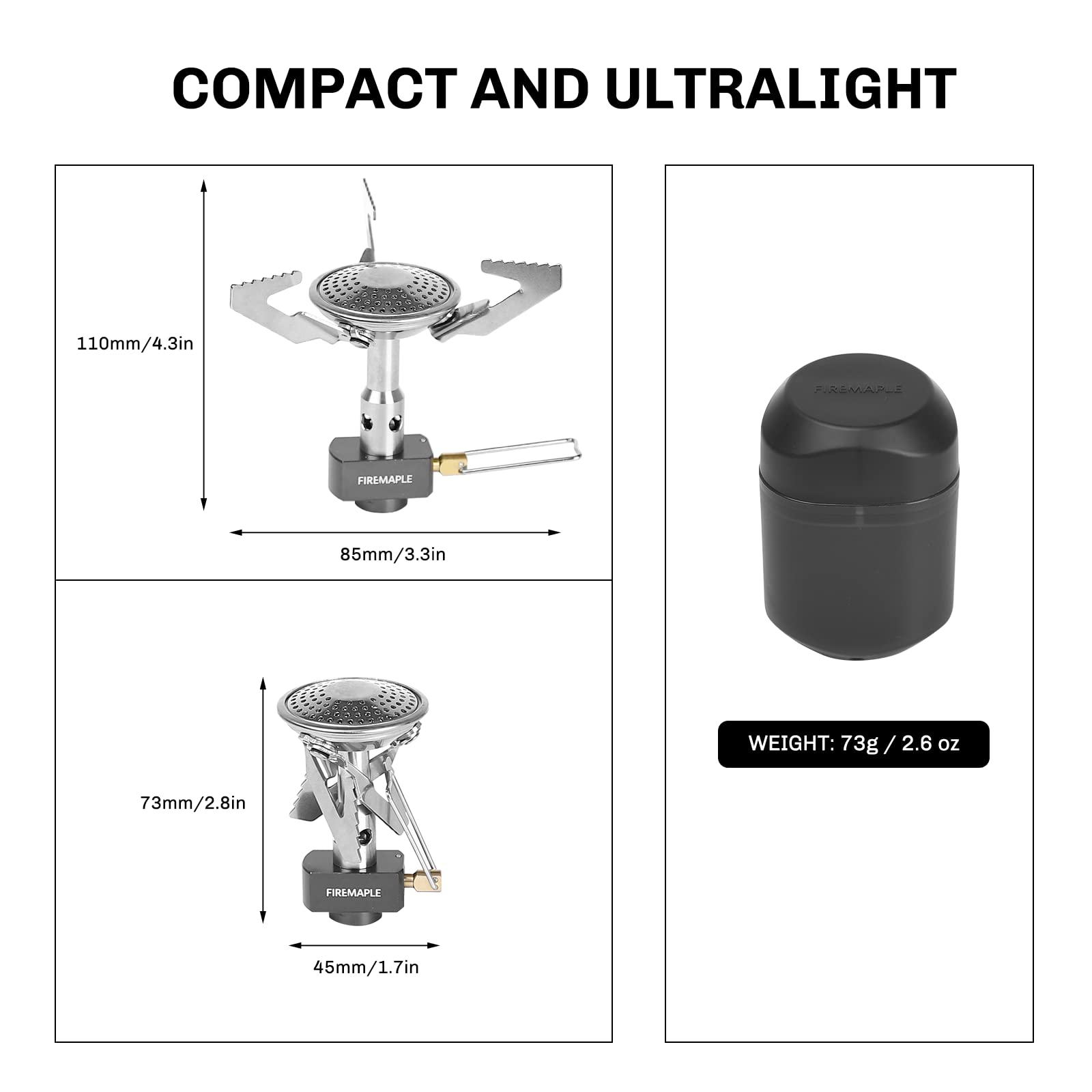 efi mini backpacking camping stove Fire-Maple Polaris Gas Fuel Canister Folding Backpacking Stove With Pressure Regulator