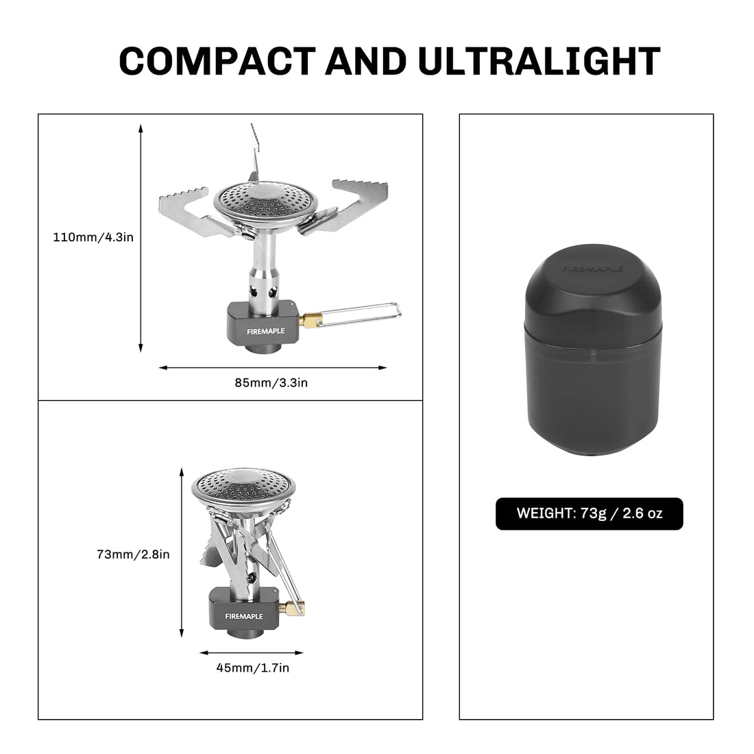 Fire Maple Buzz Portable Backpacking Stove | 10578BTU/h 2.6oz - Fire Maple