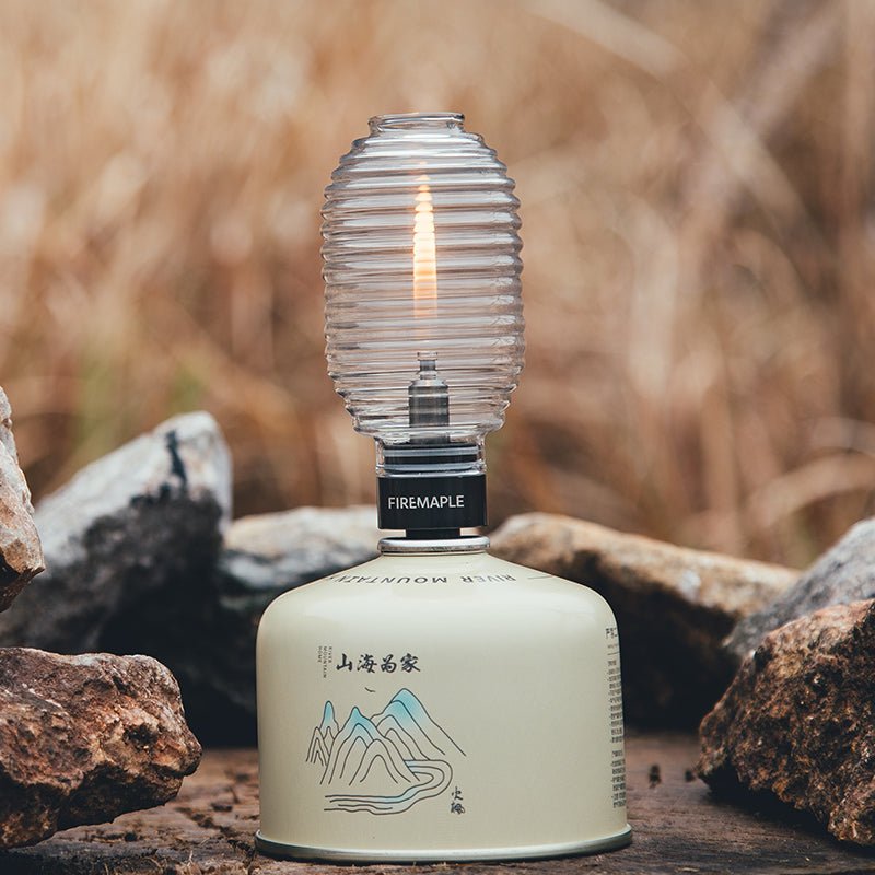 Fire-Maple Firefly Camping Gas Lantern Adjustable Luminance Camping Lamp NO  Mantles Needed Portable Outdoor Lanterns Gas Lamps
