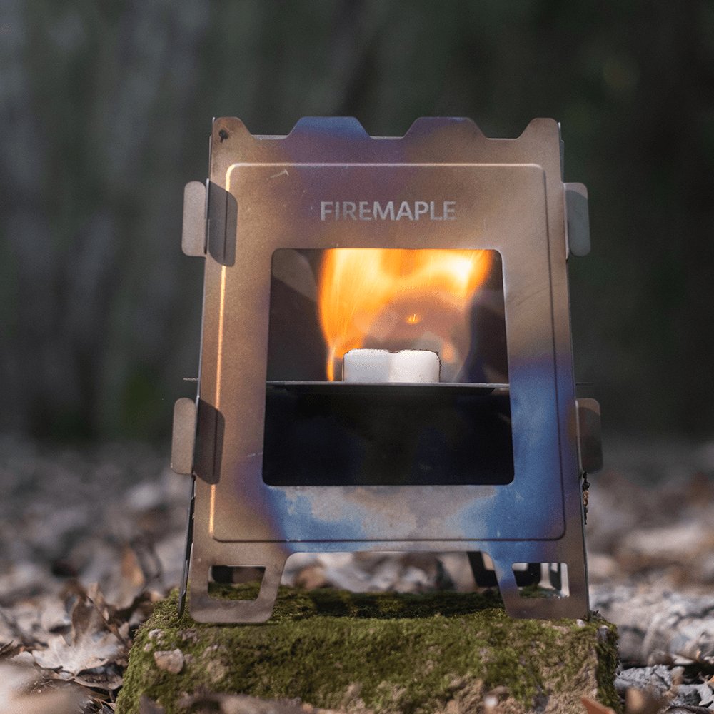 Fire Maple Fortress Wood Burning Camping Stove, Titanium, Lightweight, Multi-Fuel