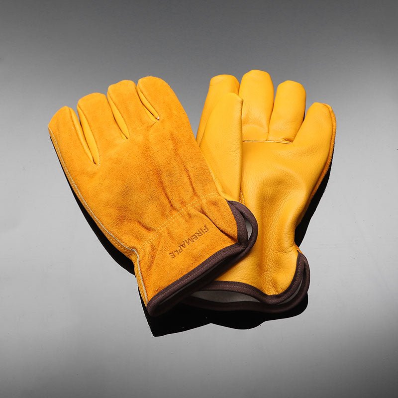 Gingko Cowhide leather Work Gloves - Fire Maple