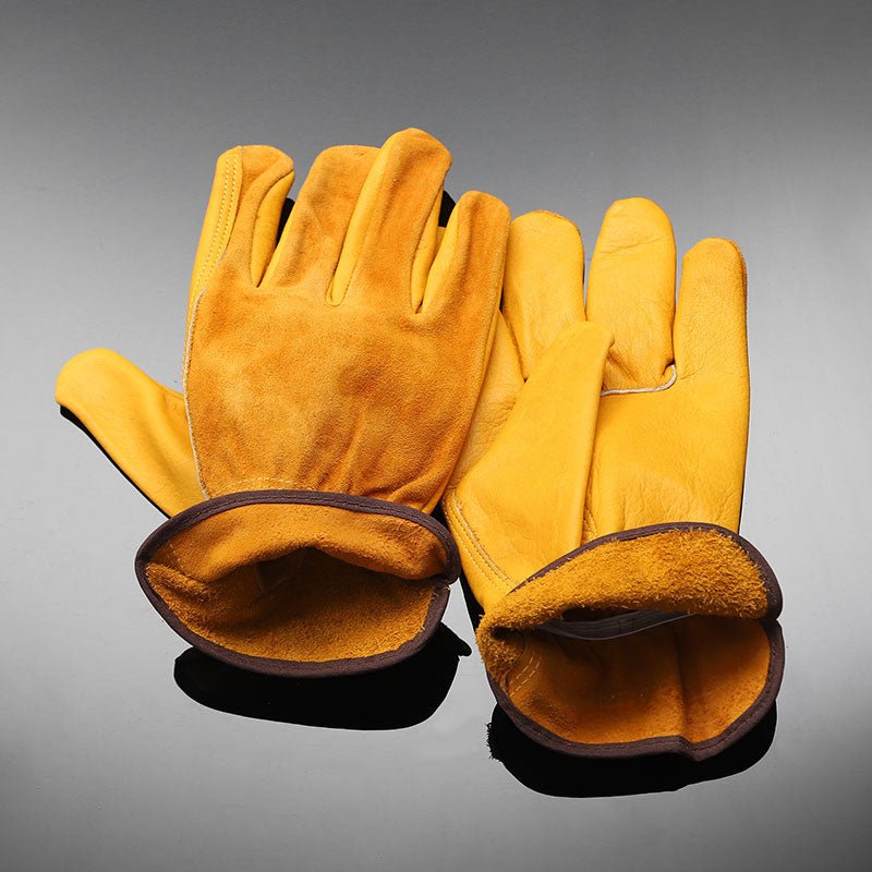handschuhe holzhacken Arbeitshandschuhe aus Gingko-Rindsleder – Fire Maple