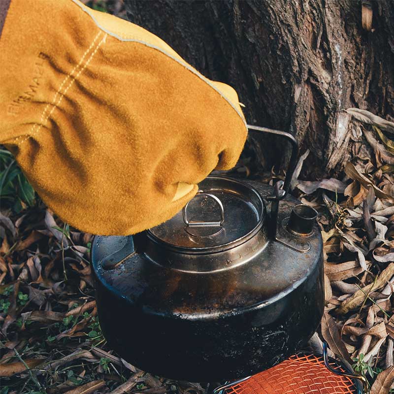 Gingko Cowhide leather Work Gloves - Fire Maple