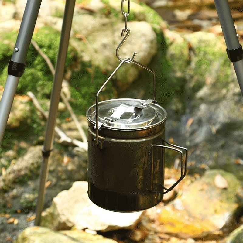 MAVERICK WOOD STOVE & ANTARCTI 1.2L STAINLESS STEEL POT SET - Fire Maple