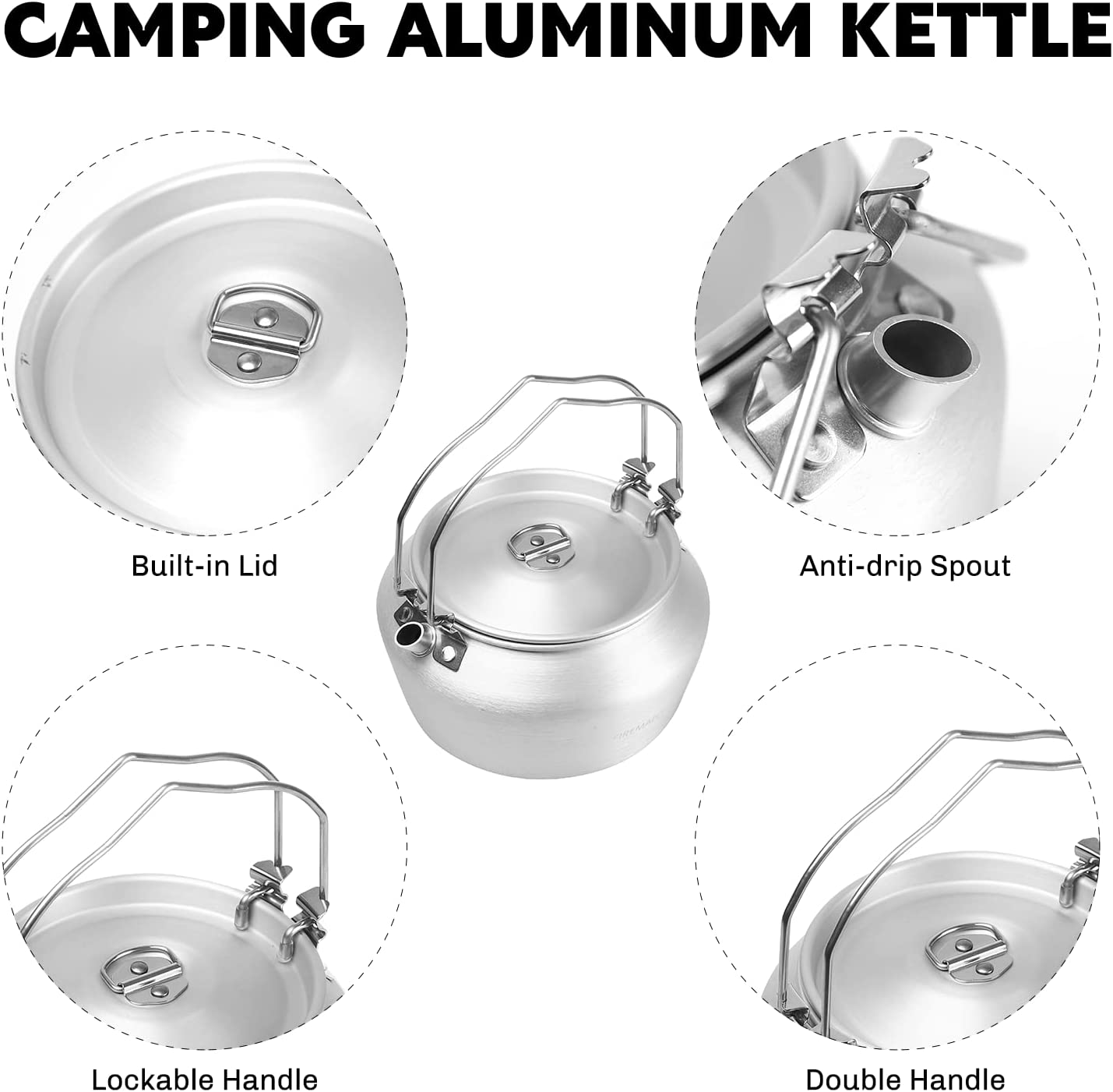 Nimbus 1.2L Aluminum Kettles - Fire Maple