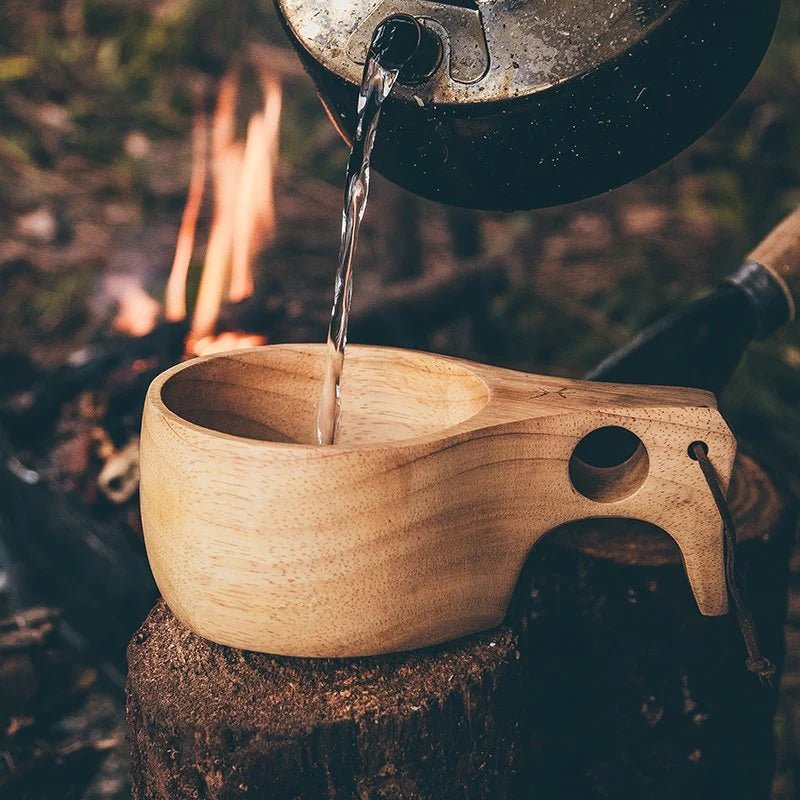 Orca Vietnamese Coffee Maker & Wooden Cup Set - Fire Maple