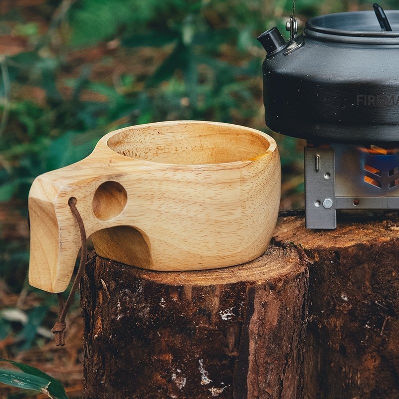 Orca Vietnamese Coffee Maker & Wooden Cup Set - Fire Maple