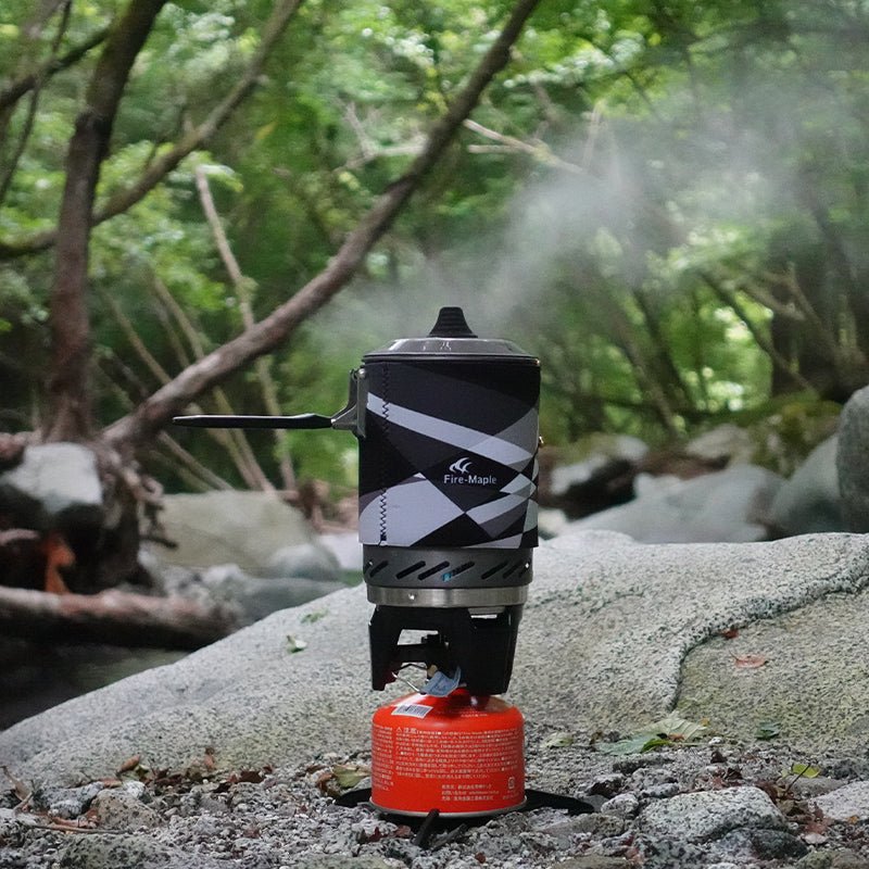 Réchaud De Camping Fire-Maple Fixed Star 2 Ultra Léger - Système De Cuisson Gaz 2200W Puissant, Compact Et Portable Orange
